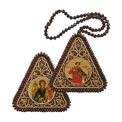 Набор для вышивания иконы Nova Sloboda ТР1214 Св. Вмц. Екатерина и Ангел Хранитель