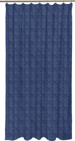 Штора на ленте Bougy, 200x280 см, узоры, цвет синий