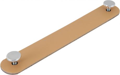 Ручка мебельная София JET209 17.2x16 см, кожа, цвет бежевый
