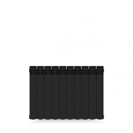 Радиатор Rifar Monolit 500, 10 секций, цвет чёрный, биметалл