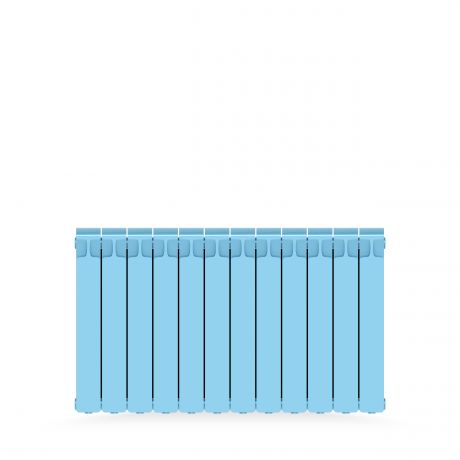 Радиатор Rifar Monolit 500, 12 секций, цвет голубой, биметалл