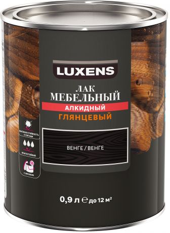 Лак для мебели Luxens алкидный цвет венге глянцевый 0.9 л