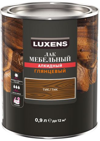 Лак для мебели Luxens алкидный цвет тик глянцевый 0.9 л