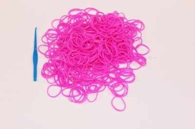 Ленты и шнуры Loom Bands Резинки однотонные розовый (матовые)