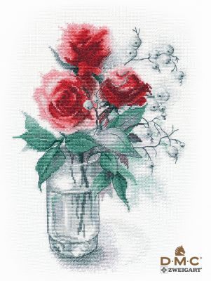 Набор для вышивания Овен 1353 Розы и снежноягодник (Овен)