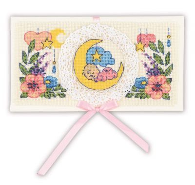 Набор для вышивания Риолис (Сотвори Сама) 1893АС Конверт С рождением малыша
