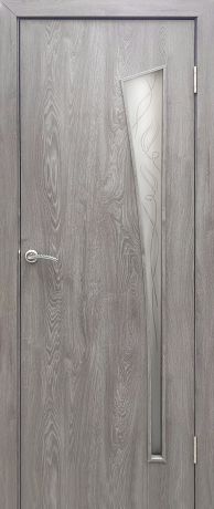 Дверь межкомнатная остекленная ламинированная Белеза 200х70 см цвет тернер серый