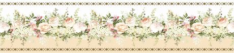 Бордюр бумажный «Симфония» Б-032 0.08x1.4 м, цветы, цвет мультиколор