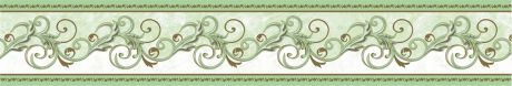 Бордюр бумажный «Симфония» Б-028 0.06x1.4 м, вензель, цвет салатовый