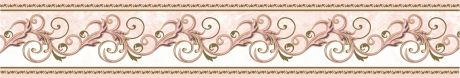 Бордюр бумажный «Симфония» Б-024 0.06x1.4 м, вензель, цвет розовый