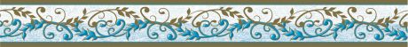 Бордюр бумажный «Симфония» Б-017 0.04x1.4 м, вензель, цвет бежевый/голубой