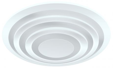 Люстра потолочная светодиодная круглая 3D 05 с пультом управления, 40 м², регулируемый белый свет, цвет белый