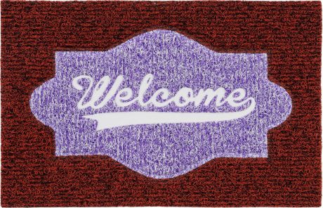 Коврик «Welcome» 38x58 см, ПВХ, цвет коричневый