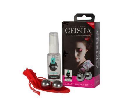 Geisha шарики ben-wa (металл d-22 mm) и классический гель