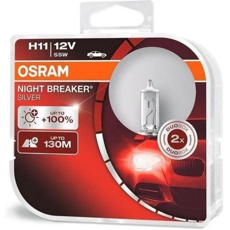 Автомобильная лампа H11 12V-55W Night Breaker Silver Osram 2 шт.