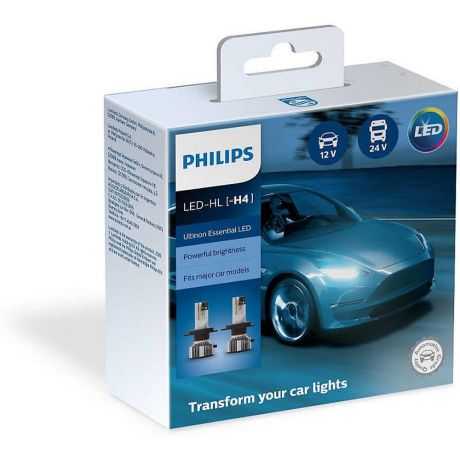 Автомобильная лампа Philips 11342UE2X2 H4 6500K Ultinon Essential LED 2 шт.