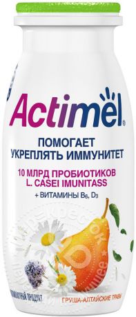 Напиток Actimel Груша алтайские травы 2.5% 100мл