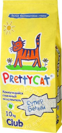 Наполнитель для кошачьего туалета PrettyCat Супер белый комкующийся Лаванда 10кг