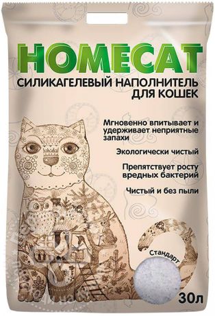 Наполнитель для кошачьего туалета Homecat Без запаха 30.0л