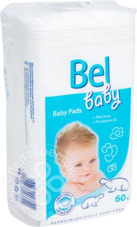 Подушечки Bel Baby ватные детские с алоэ B5