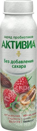 Йогурт питьевой Активиа Яблоко малина финик 2% 260г