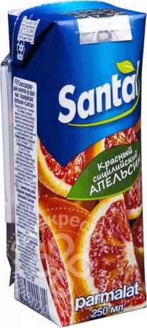 Напиток Santal Красный сицилийский апельсин 250мл (упаковка 12 шт.)