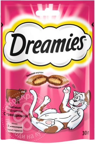 Лакомство для кошек Dreamies с говядиной 30г (упаковка 6 шт.)