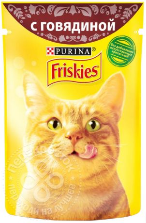 Корм для кошек Friskies с говядиной в подливе 85г (упаковка 24 шт.)