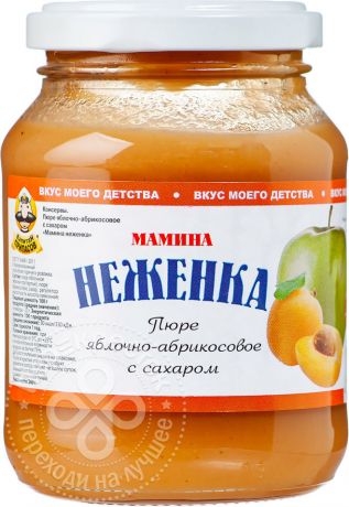 Пюре Капитан Припасов Мамина неженка Яблочно-абрикосовое с сахаром 260г