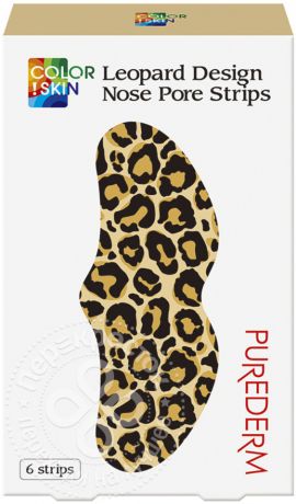 Полоски для носа Purederm Леопард Очищающие 6шт