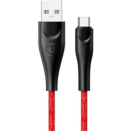 Кабель USB-Type C 3m красный Usams SJ395 нейлоновая оплетка