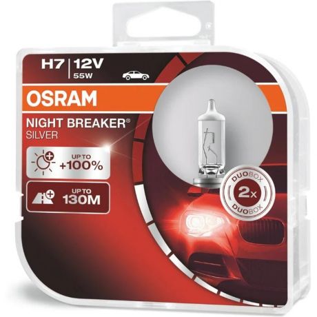 Автомобильная лампа H7 12V 55W Night Breaker Silver Osram 2 шт.