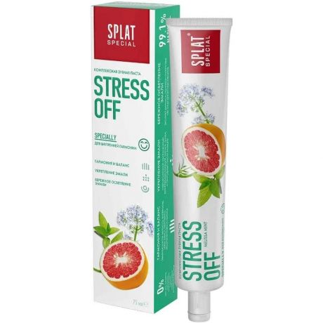 Зубная паста SPLAT Special Stress Off, мята и мелисса, 75 мл.
