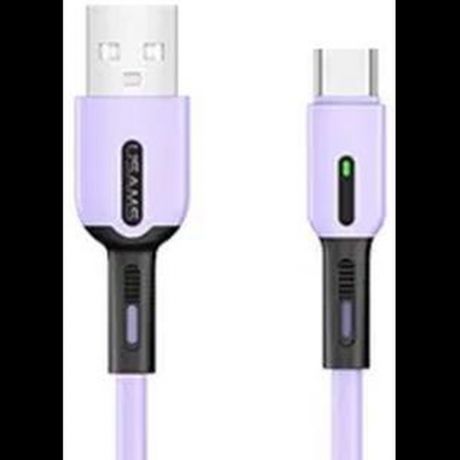 Кабель USB-MicroUSB 1m фиолетовый Usams SJ432 с индикатором