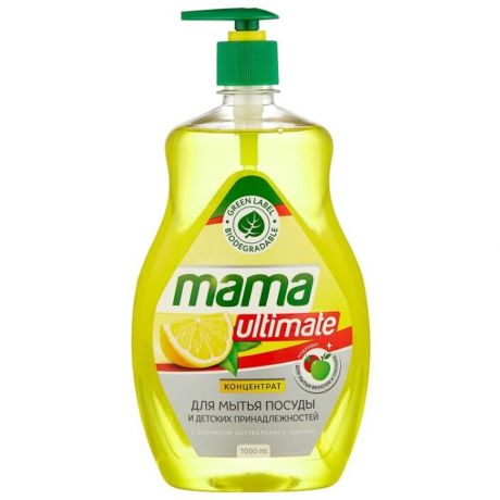 Mama Ultimate Концентрат для мытья посуды Лимон, 1 л.