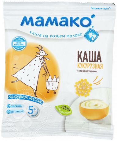 Каша Мамако Кукурузная с пребиотиками на козьем молоке 30г
