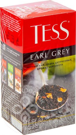 Чай черный Tess Pleasure Earl Grey с ароматом бергамота 25 пак