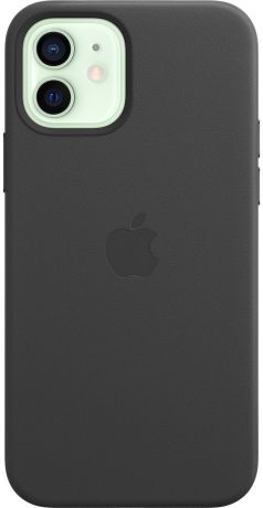Клип-кейс Apple Leather Case with MagSafe для iPhone 12/12 Pro (черный)