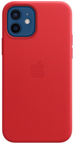 Клип-кейс Apple Leather Case with MagSafe для iPhone 12/12 Pro (красный)