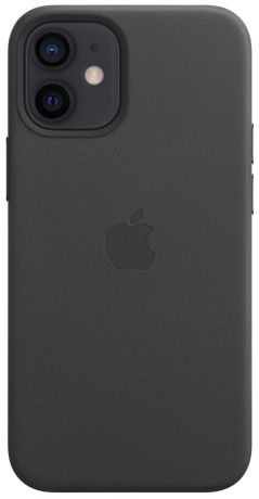 Клип-кейс Apple Leather Case with MagSafe для iPhone 12 mini (черный)