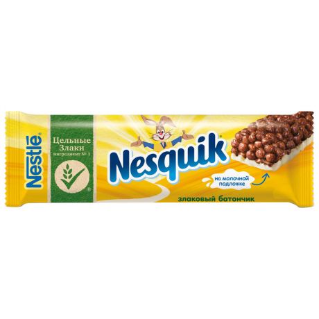 Батончик Nestle Nesquik c цельными злаками шоколадный, 25г