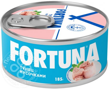 Тунец Fortuna кусочками 185г (упаковка 6 шт.)