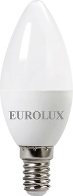 Лампа светодиодная Eurolux LL-E-C37-7W-230-2 7K-E14 (свеча 7Вт тепл. Е14) белый