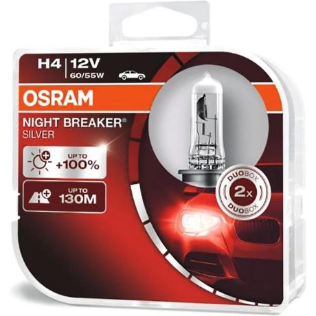 Автомобильная лампа H4 12V 60/55W Night Breaker Silver Osram 2 шт.