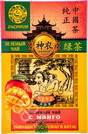 Чай зеленый Shennun с манго 100г (упаковка 3 шт.)