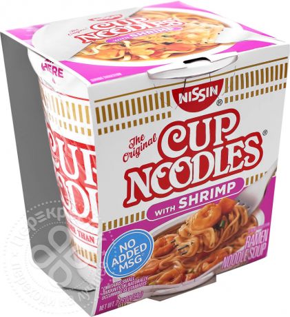 Лапша Nissin Cup Noodles со вкусом креветки 64г
