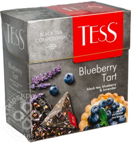 Чай черный Tess Blueberry Tart 20 пак (упаковка 3 шт.)