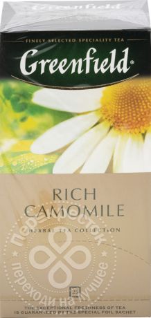 Чай травяной Greenfield Rich Camomile 25 пак (упаковка 3 шт.)