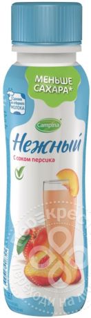 Питьевой йогурт Нежный с соком персика 0,1% 285г