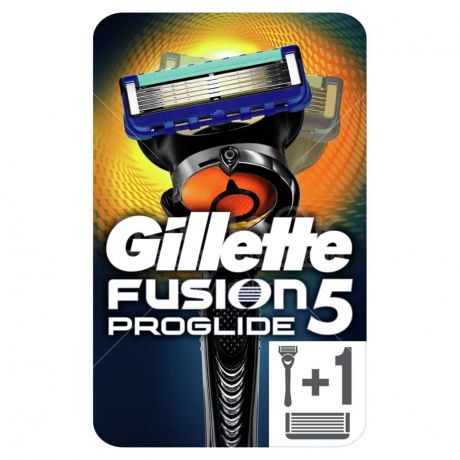 Станок для бритья мужской Gillette Fusion Proglide Flexball Silvertouch + сменная кассета, 2 шт